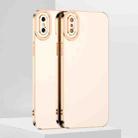 For iPhone X / XS 6D Electroplated TPU Phone Case(White) - 1