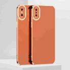 For iPhone X / XS 6D Electroplated TPU Phone Case(Brown) - 1