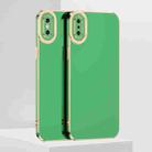 For iPhone X / XS 6D Electroplated TPU Phone Case(Green) - 1