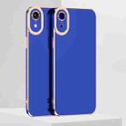 For iPhone XR 6D Electroplated TPU Phone Case(Blue) - 1