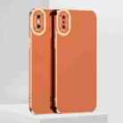 For iPhone XS Max 6D Electroplated TPU Phone Case(Brown) - 1