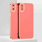 For iPhone XS Max 6D Electroplated TPU Phone Case(Pink) - 1