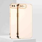 For iPhone SE 2022 / SE 2020 / 8 / 7 6D Electroplated TPU Phone Case(White) - 1