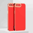 For iPhone SE 2022 / SE 2020 / 8 / 7 6D Electroplated TPU Phone Case(Red) - 1