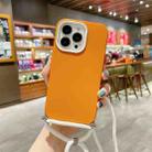 For iPhone 13 Pro Max 3 In 1 PC + TPU Solid Color Phone Case (Orange) - 1