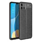 For OPPO A16K Litchi Texture TPU Shockproof Phone Case(Black) - 1