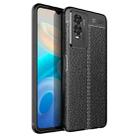 For vivo Y76s Litchi Texture TPU Shockproof Phone Case(Black) - 1