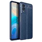 For vivo Y76s Litchi Texture TPU Shockproof Phone Case(Navy Blue) - 1