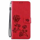 For Xiaomi Redmi Note 11 Pro+ 5G Rose Embossed Leather Phone Case(Red) - 2