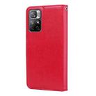 For Xiaomi Redmi Note 11 Pro+ 5G Rose Embossed Leather Phone Case(Red) - 3