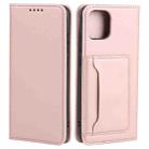 For Samsung Galaxy A03 Strong Magnetism Liquid Feel Horizontal Flip Leather Phone Case(Rose Gold) - 1