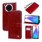 For Honor 50 Lite Oil Wax Texture Leather Phone Case(Red) - 1