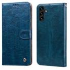 For Samsung Galaxy A13 5G Oil Wax Texture Leather Phone Case(Blue) - 1