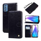 For Samsung Galaxy M52 5G Oil Wax Texture Leather Phone Case(Black) - 1