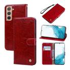 For Samsung Galaxy S22 5G Oil Wax Texture Leather Phone Case(Red) - 1