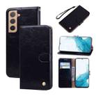 For Samsung Galaxy S22+ 5G Oil Wax Texture Leather Phone Case(Black) - 1