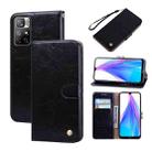 For Xiaomi Redmi Poco M4 Pro 5G / Redmi Note 11T 5G Oil Wax Texture Leather Phone Case(Black) - 1