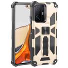 For Xiaomi Mi 11T / 11T Pro Shockproof TPU + PC Magnetic Protective Phone Case with Holder(Gold) - 1