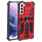 For Samsung Galaxy S22+ 5G Shockproof TPU + PC Magnetic Protective Phone Case with Holder(Red) - 1