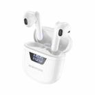 Borofone BW05 Pure Tone True Wireless Digital Display Bluetooth Earphone with Charging Box(White) - 1