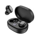 Borofone BW06 Manner True Wireless Digital Display Bluetooth Earphone with Charging Box(Black) - 1