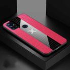 For OnePlus Nord N10 5G XINLI Stitching Cloth Texture Shockproof TPU Phone Case(Red) - 1