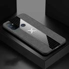 For OnePlus Nord N100 XINLI Stitching Cloth Texture Shockproof TPU Phone Case(Grey) - 1