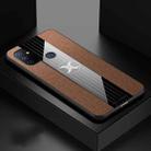 For OnePlus Nord N100 XINLI Stitching Cloth Texture Shockproof TPU Phone Case(Brown) - 1