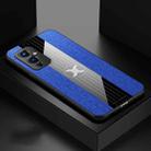 For OnePlus 9 XINLI Stitching Cloth Texture Shockproof TPU Phone Case(Blue) - 1