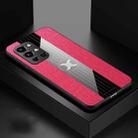 For OnePlus 9R XINLI Stitching Cloth Texture Shockproof TPU Phone Case(Red) - 1