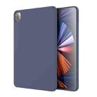 For iPad Pro 11 inch Mutural Silicone Microfiber Tablet Case(Midnight Blue) - 1