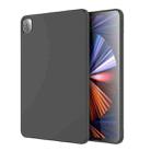 For iPad Pro 12.9 inch 2022 / 2021 / 2020 Mutural Silicone Microfiber Tablet Case(Black) - 1