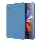 For iPad Pro 12.9 inch Mutural Silicone Microfiber Tablet Case(Light Blue) - 1
