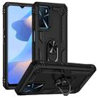 For OPPO A16 Shockproof TPU + PC Phone Case(Black) - 1