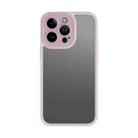 For iPhone 13 Pro ROCK U-shield Skin-like PC+TPU Phone Case (Pink) - 1