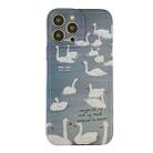 TPU Pattern Shockproof Phone Case For iPhone 13(Little Swan) - 1