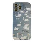 TPU Pattern Shockproof Phone Case For iPhone 13 Pro(Little Swan) - 1