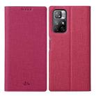 For Xiaomi Redmi Note 11 ViLi DMX Series Shockproof Magnetic Flip Leather Phone Case(Rose Red) - 1