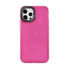 For iPhone 13 mini Black Lens Frame Transparent TPU Phone Case (Red) - 1