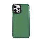 For iPhone 13 Black Lens Frame Transparent TPU Phone Case(Green) - 1