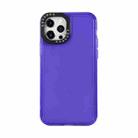 For iPhone 13 Black Lens Frame Transparent TPU Phone Case(Blue) - 1