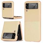 For Samsung Galaxy Z Flip3 5G Plain Texture Phone Case(Gold) - 1