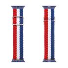 DUX DUCIS Nylon Braided Watch Band Mixture Version For Apple Watch Series 7 41mm / 6&SE&5&4 40mm / 3&2&1 38mm(Red White Blue) - 1