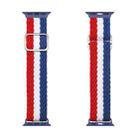 DUX DUCIS Nylon Braided Watch Band Mixture Version For Apple Watch Series 7 45mm / 6&SE&5&4 44mm / 3&2&1 42mm(Red White Blue) - 1