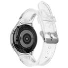 For Samsung Galaxy Watch4 40mm/44mm Jelly Translucent TPU Watch Band, Style:Silver Buckle(Transparent) - 1