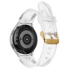 For Samsung Galaxy Watch4 40mm/44mm Jelly Translucent TPU Watch Band, Style:Gold Buckle(Transparent) - 1