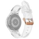 For Samsung Galaxy Watch4 40mm/44mm Jelly Translucent TPU Watch Band, Style:Rose Gold Buckle(Transparent) - 1