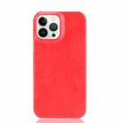For iPhone 13 Pro Litchi Leather PC Phone Case (Red) - 2