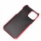 For iPhone 13 Pro Litchi Leather PC Phone Case (Red) - 5