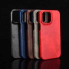 For iPhone 13 Pro Litchi Leather PC Phone Case (Red) - 7
